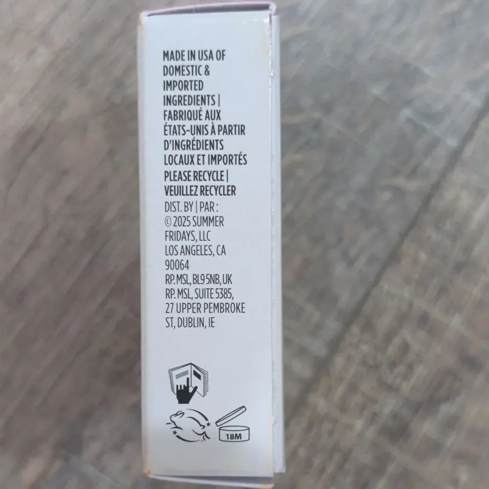 Summer Fridays Blush Butter Balm Sweet Rose Mini 0.08 oz Vegan Fragrance Free